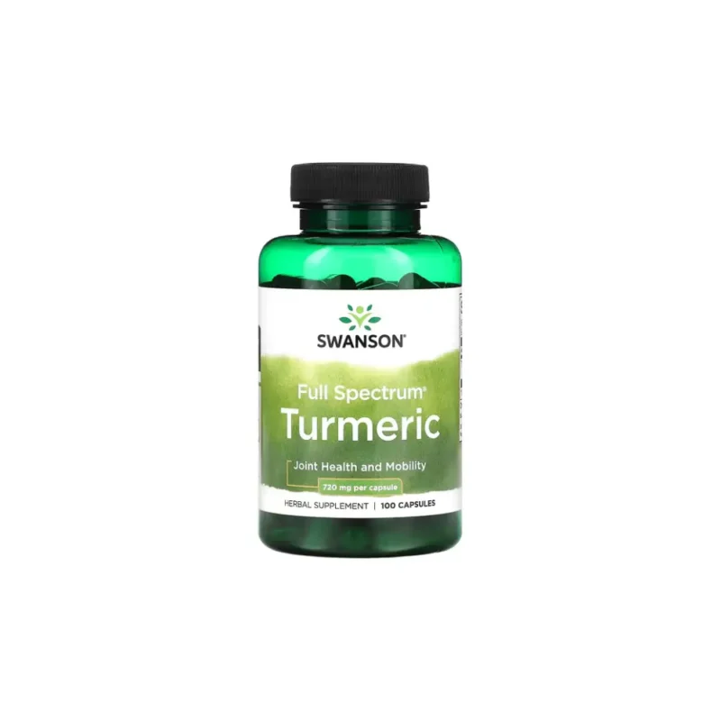 Turmeric Full Spectrum Cúrcuma de espectro completo 720 mg 100 Cápsulas Swanson